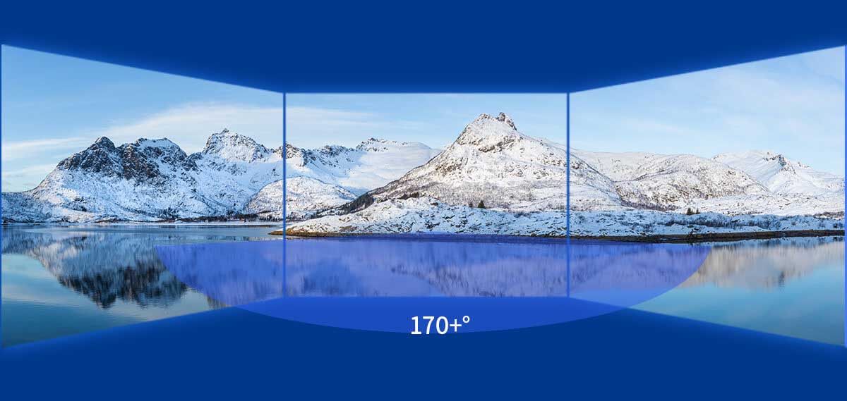 170° Wide Viewing Angle