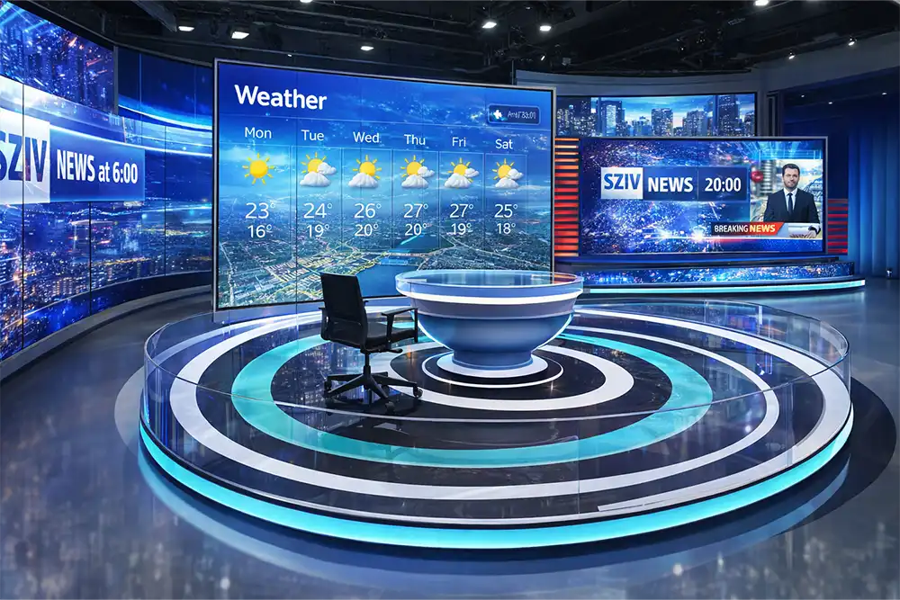 National News Broadcast Studio