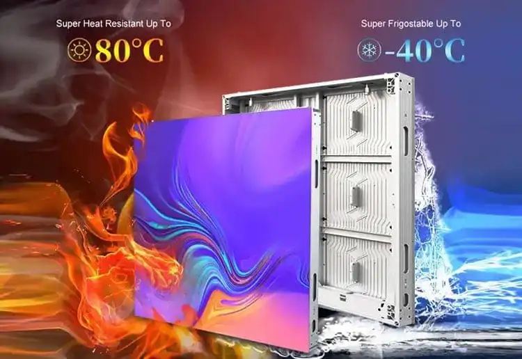 Outdoor LED display screen in snow