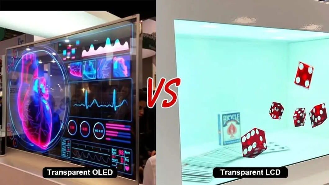 What is the difference between transparent OLED and transparent LCD?